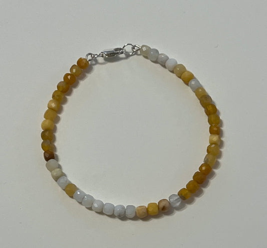 Colors of Summer Yellow Jade Natural Gemstone Bracelet