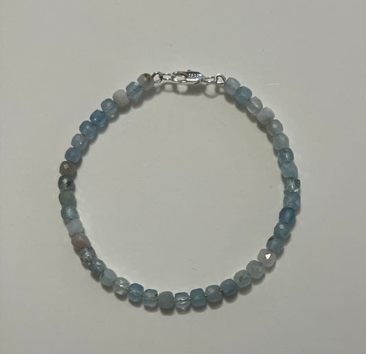 Strictly Water Aquamarine Natural Gemstone Bracelet