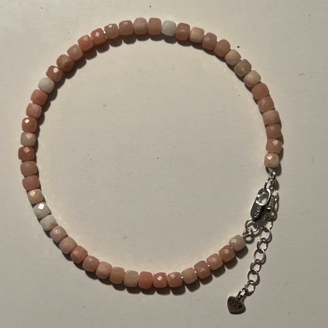 I'm In Love with Pink Opal Natural Gemstones Bracelet