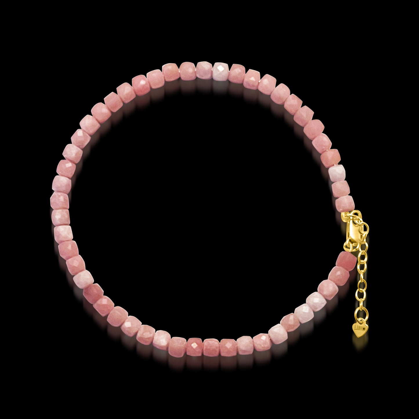 I'm In Love with Pink Opal Natural Gemstones Bracelet